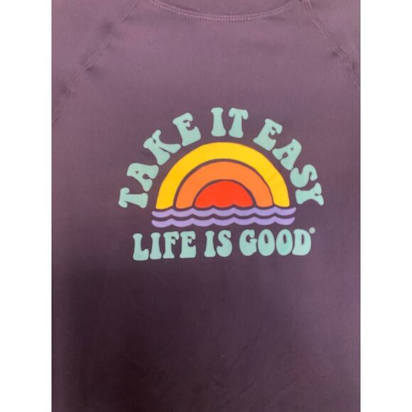 NWT Kids Life Is Good Dark Blue Rash Guard Swim Shirt Size XL Beach Swim - Picture 12 of 13